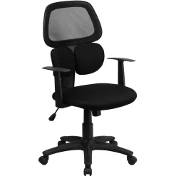 Flash Furniture Office Chairs<Ariel Ergonomic Mesh Swivel Mid-Back Task Office Chair, Black (BT2755BK)