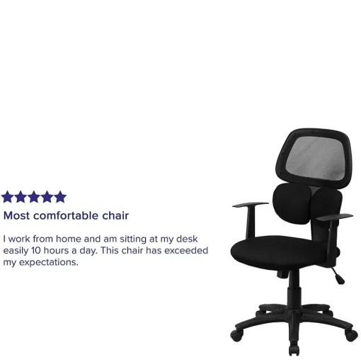 Flash Furniture Office Chairs<Ariel Ergonomic Mesh Swivel Mid-Back Task Office Chair, Black (BT2755BK)