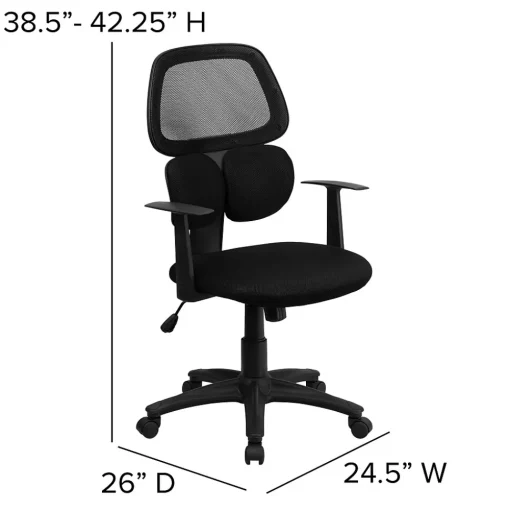 Flash Furniture Office Chairs<Ariel Ergonomic Mesh Swivel Mid-Back Task Office Chair, Black (BT2755BK)