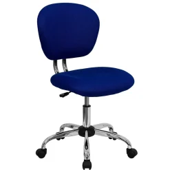 Flash Furniture Office Chairs<Beverly Armless Ergonomic Mesh Swivel Mid-Back Padded Task Office Chair, Blue (H2376FBLUE)
