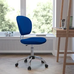 Flash Furniture Office Chairs<Beverly Armless Ergonomic Mesh Swivel Mid-Back Padded Task Office Chair, Blue (H2376FBLUE)