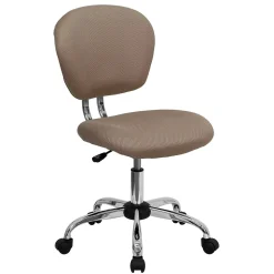 Flash Furniture Office Chairs<Beverly Armless Ergonomic Mesh Swivel Mid-Back Padded Task Office Chair, Coffee Brown (H2376FCOF)