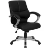 Flash Furniture Office Chairs<Bodie LeatherSoft Swivel Mid-Back Manager's Office Chair, Black (H9637L2MID)