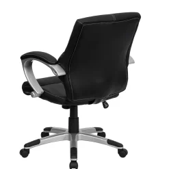 Flash Furniture Office Chairs<Bodie LeatherSoft Swivel Mid-Back Manager's Office Chair, Black (H9637L2MID)