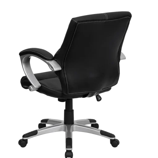 Flash Furniture Office Chairs<Bodie LeatherSoft Swivel Mid-Back Manager's Office Chair, Black (H9637L2MID)
