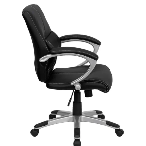 Flash Furniture Office Chairs<Bodie LeatherSoft Swivel Mid-Back Manager's Office Chair, Black (H9637L2MID)