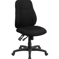 Flash Furniture Office Chairs<Brandy Armless Ergonomic Fabric Swivel Mid-Back Task Office Chair, Black (BT90297M)