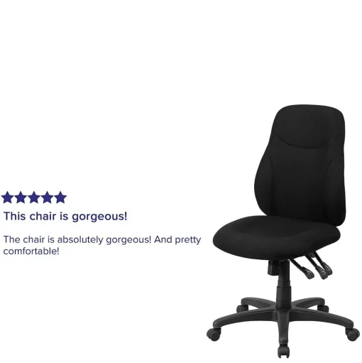 Flash Furniture Office Chairs<Brandy Armless Ergonomic Fabric Swivel Mid-Back Task Office Chair, Black (BT90297M)