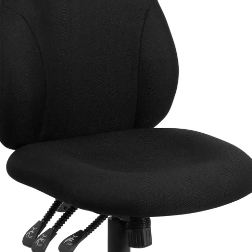 Flash Furniture Office Chairs<Brandy Armless Ergonomic Fabric Swivel Mid-Back Task Office Chair, Black (BT90297M)