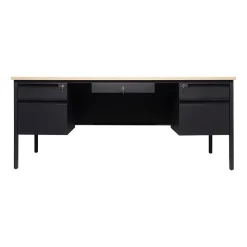 Flash Furniture Office Desks<Cambridge 70"W Double Pedestal Desk, (GCMBLK180WOK)