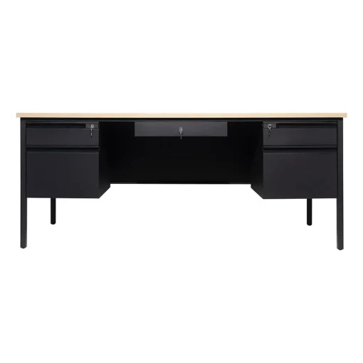 Flash Furniture Office Desks<Cambridge 70"W Double Pedestal Desk, (GCMBLK180WOK)