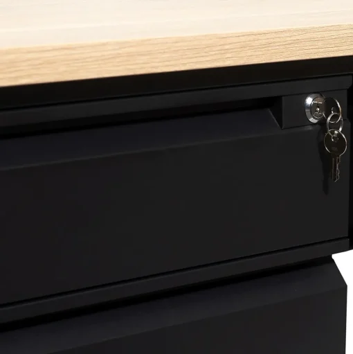 Flash Furniture Office Desks<Cambridge 70"W Double Pedestal Desk, (GCMBLK180WOK)