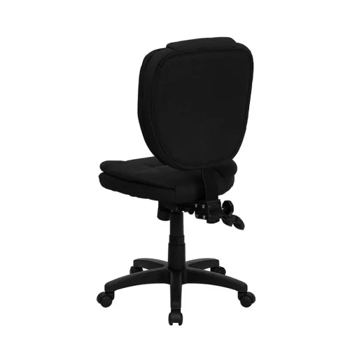 Flash Furniture Office Chairs<Caroline Armless Ergonomic Fabric Swivel Mid-Back Multifunction Task Office Chair, Black (GO930FBK)