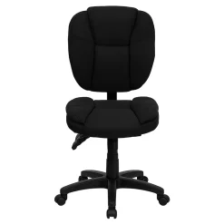 Flash Furniture Office Chairs<Caroline Armless Ergonomic Fabric Swivel Mid-Back Multifunction Task Office Chair, Black (GO930FBK)