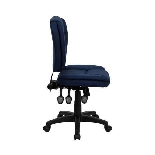 Flash Furniture Office Chairs<Caroline Armless Ergonomic Fabric Swivel Mid-Back Multifunction Task Office Chair, Navy Blue (GO930FNVY)