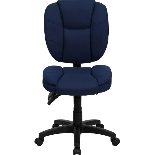 Flash Furniture Office Chairs<Caroline Armless Ergonomic Fabric Swivel Mid-Back Multifunction Task Office Chair, Navy Blue (GO930FNVY)
