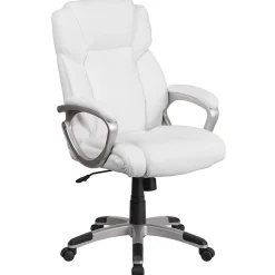 Flash Furniture Office Chairs<Carolyn LeatherSoft Swivel Mid-Back Executive Office Chair, White (GO2236MWH)