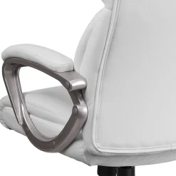 Flash Furniture Office Chairs<Carolyn LeatherSoft Swivel Mid-Back Executive Office Chair, White (GO2236MWH)