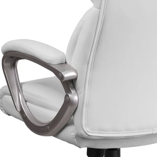 Flash Furniture Office Chairs<Carolyn LeatherSoft Swivel Mid-Back Executive Office Chair, White (GO2236MWH)