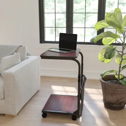 Flash Furniture Standing Desks<Charger 24"W Rectangular Adjustable Standing Computer Desk, Mahogany (MT62881)