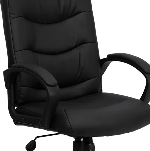 Flash Furniture Office Chairs<Chelsea LeatherSoft Swivel Mid-Back Executive Office Chair, Black (GO9771BKLEA)