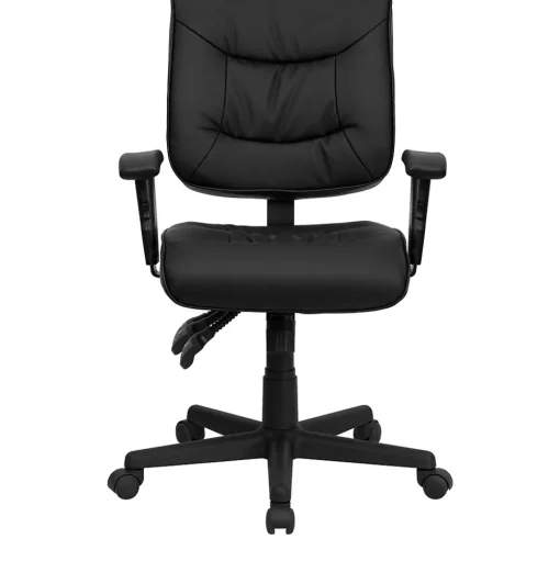 Flash Furniture Office Chairs<Cole Ergonomic LeatherSoft Swivel Mid-Back Task Office Chair, Black (GO1574BKA)