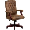 Flash Furniture Office Chairs<Derrick Microfiber Swivel Executive Office Chair, Bomber Brown (802BRN)