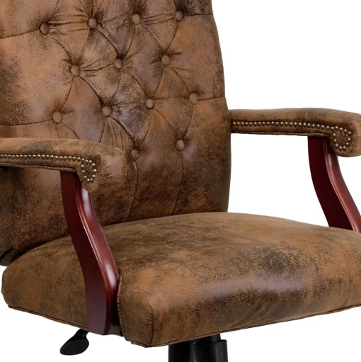Flash Furniture Office Chairs<Derrick Microfiber Swivel Executive Office Chair, Bomber Brown (802BRN)