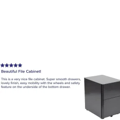 Flash Furniture File Cabinets<3-Drawer Cabinet, Legal & Letter Files, Black, 21" (HZCHPL01BK)