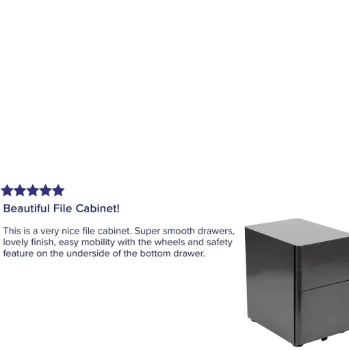 Flash Furniture File Cabinets<3-Drawer Cabinet, Legal & Letter Files, Black, 21" (HZCHPL01BK)