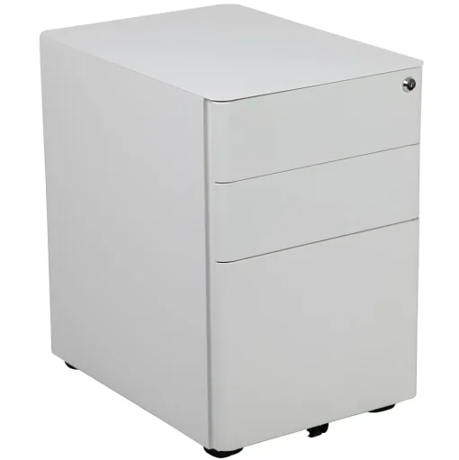 Flash Furniture File Cabinets<3-Drawer Cabinet, Legal & Letter Files, White, 21" (HZCHPL01W)
