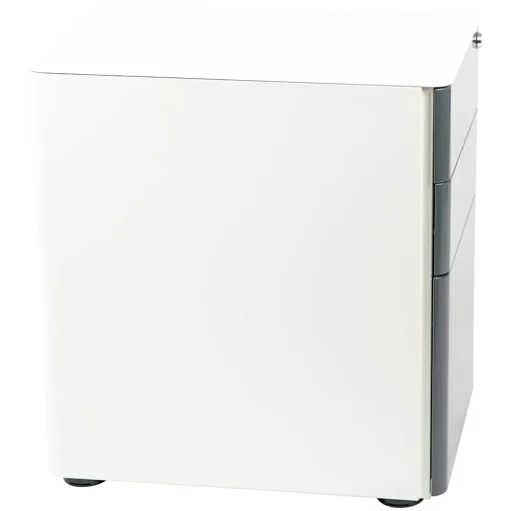 Flash Furniture File Cabinets<3-Drawer Cabinet, Legal & Letter Files, White/Charcoal, 21" (HZCHPL02GRYWH)