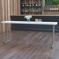 Flash Furniture Folding Tables<Elon Folding Table, 72" x 18", Granite White (DADYCZ180GW)