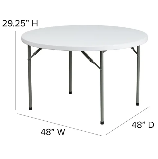 Flash Furniture Folding Tables<Elon Folding Table, 48" x 48", Granite White (DADYCZ122R)