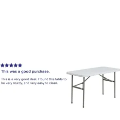 Flash Furniture Folding Tables<Elon Folding Table, 48.25" x 24", Granite White (DADYCZ1222)