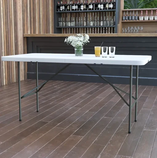 Flash Furniture Folding Tables<Elon Folding Table, 60" x 30", Granite White (DADYCZ152Z)