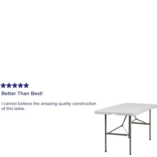 Flash Furniture Folding Tables<Elon Folding Table, 60" x 30", Granite White (DADYCZ152Z)