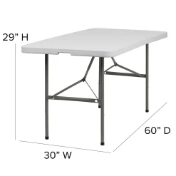 Flash Furniture Folding Tables<Elon Folding Table, 60" x 30", Granite White (DADYCZ152Z)