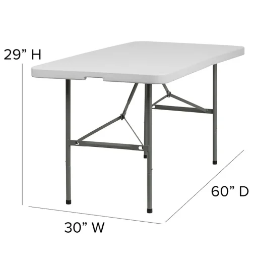 Flash Furniture Folding Tables<Elon Folding Table, 60" x 30", Granite White (DADYCZ152Z)
