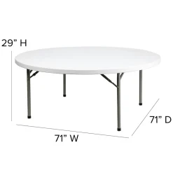 Flash Furniture Folding Tables<Elon Folding Table, 71" x 71", Granite White (DADYCZ180RGW)