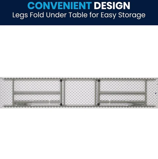 Flash Furniture Folding Tables<Elon Folding Table, 96" x 18", Granite White (DADYCZ2442GW)