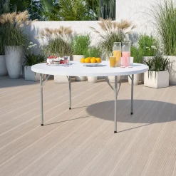 Flash Furniture Folding Tables<Elon Folding Table, 60.75" x 60.75", Granite White (DADYCZ1GW)