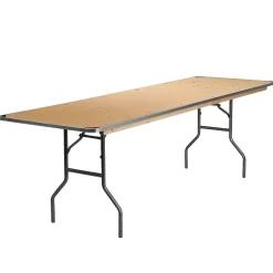 Flash Furniture Folding Tables<Fielder Folding Table, 96" x 30", Birchwood (XA3096BIRCHM)