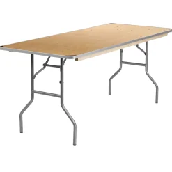 Flash Furniture Folding Tables<Fielder Folding Table, 72" x 30", Birchwood (XA3072BIRCHM)