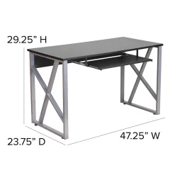 Flash Furniture Computer Desks<48"W Computer Desk, Black (NANWK004)