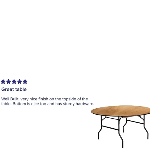 Flash Furniture Folding Tables<Furman Folding Table, 60" x 60", Natural (YTWRFT60TBL)