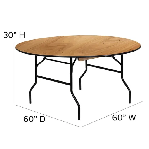Flash Furniture Folding Tables<Furman Folding Table, 60" x 60", Natural (YTWRFT60TBL)