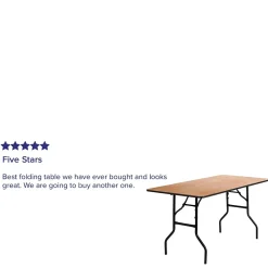 Flash Furniture Folding Tables<Gael Folding Table, 60" x 30", Natural (YTWTFT30X60TBL)