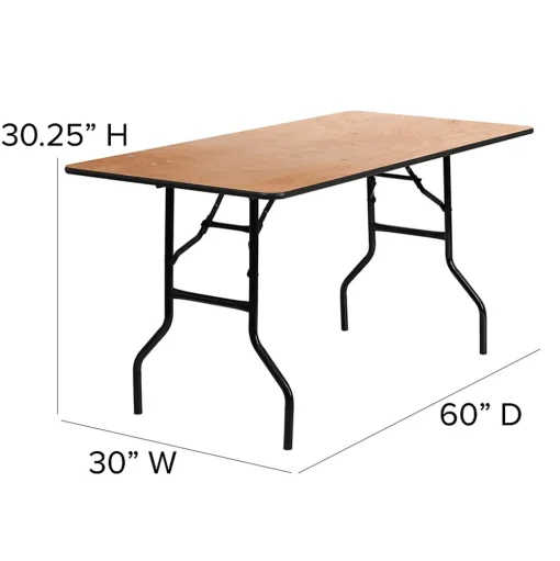 Flash Furniture Folding Tables<Gael Folding Table, 60" x 30", Natural (YTWTFT30X60TBL)