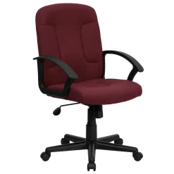 Flash Furniture Office Chairs<Garver Fabric Swivel Mid-Back Executive Office Chair, Burgundy (GOST6BYFAB)